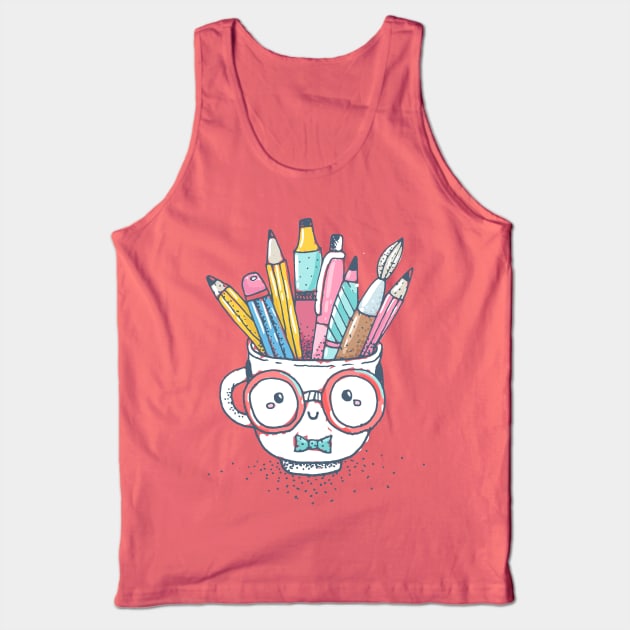 Back to school - cute cup Tank Top by kostolom3000